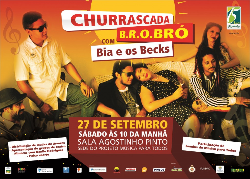 Churrascada Musical B.R.O.Bró promete mistura de arte,cultura e responsabilidade social